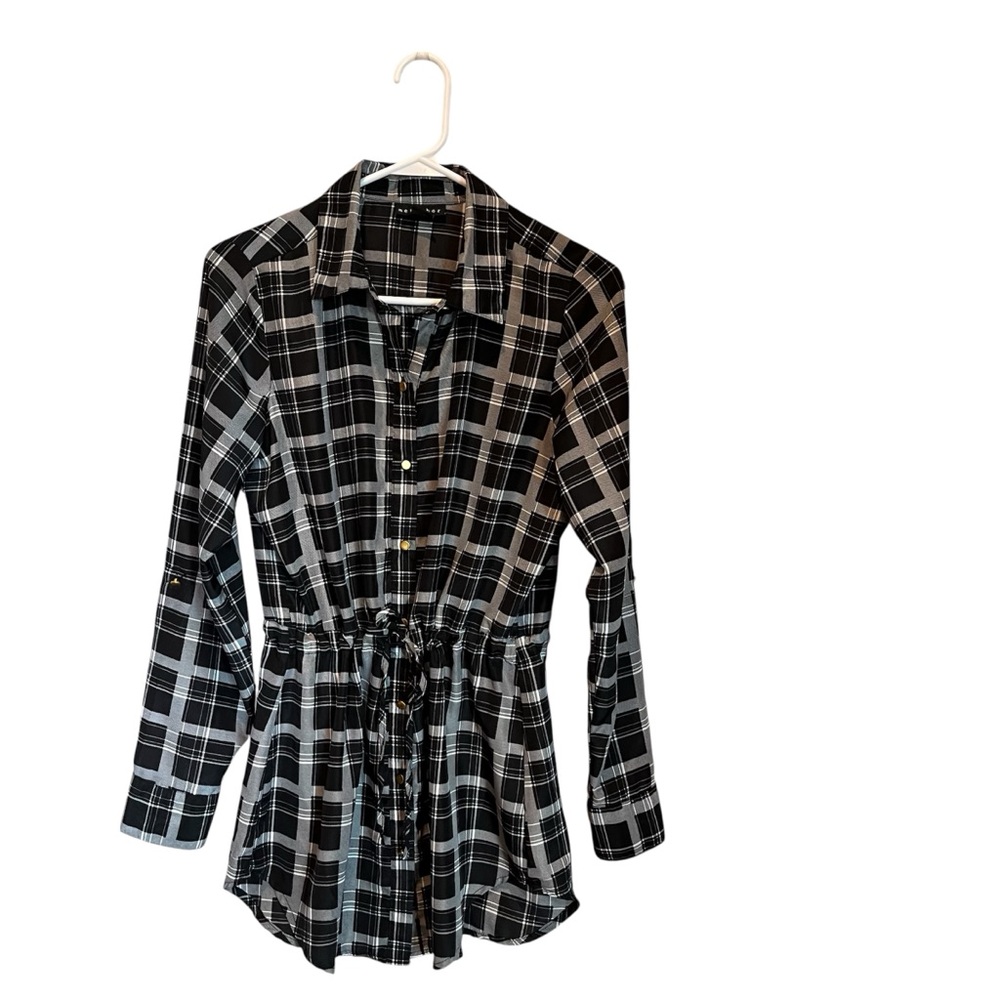 Metaphor Plaid Shirt Dress